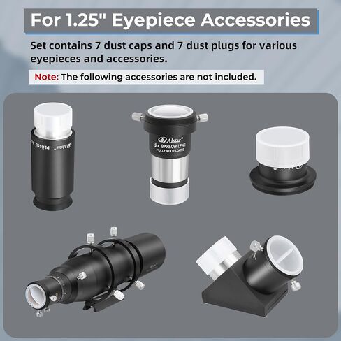 Alstar 5Pcs 1.25" Telescope Filters Kit - Bundle with - 7 Pair Dust Caps Set in Kuwait