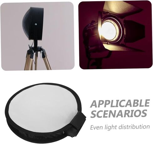Mikikit Camera Flash Softbox Diffuser Round Foldable 30cm Black and White Cover for Photography Portraits and Studio Lighting in Kuwait