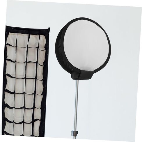 Mikikit Camera Flash Softbox Diffuser Round Foldable 30cm Black and White Cover for Photography Portraits and Studio Lighting in Kuwait