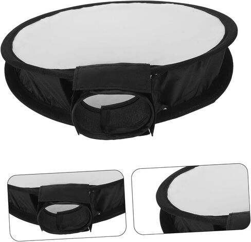 Mikikit Camera Flash Softbox Diffuser Round Foldable 30cm Black and White Cover for Photography Portraits and Studio Lighting in Kuwait