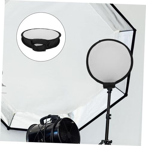 Mikikit Camera Flash Softbox Diffuser Round Foldable 30cm Black and White Cover for Photography Portraits and Studio Lighting in Kuwait