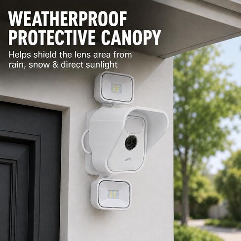 SplashNColor Rain Cover for Blink Outdoor Camera 3rd Gen (2 Pack) – Weatherproof Protective Hood | No-Drill Snap-On Canopy Shield | Blocks Sun Glare Rain Snow | Home Security Camera in Kuwait