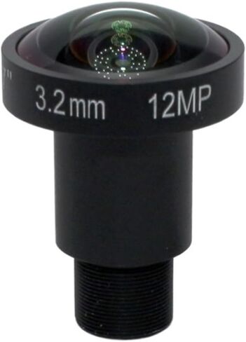 3.2mm 12MP 1/1.7" Single Board Lens for HD Video Camera | 3.2mm wide-angle single board lens, 12MP high resolution, matched 1/1.7 inch sensor for clear video monitoring in Kuwait