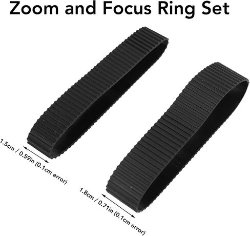 KIMISS Zoom and Focus Grip Rubber Set Camera Lens for Accurate and Easy Installation EF 24 105mm F4 L is USM Lens in Kuwait