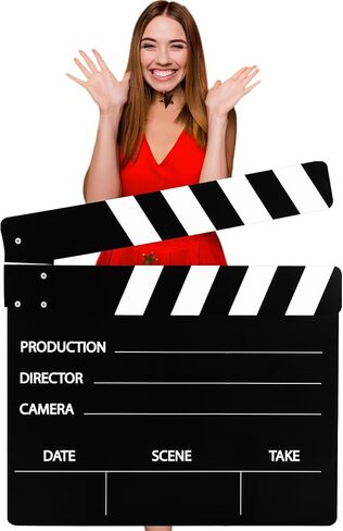 47.2 x 45.3 Inches Movie Film Clapboard Jumbo Plastic Clapper Board Movie Theme Party Decorations Directors Photography Studio Video TV Clapper Board Theater Props Decor for Photo Prop in Kuwait