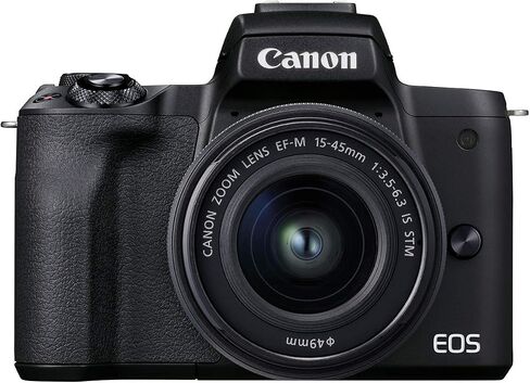Canon EOS M50 Mark II + EF-M 15-45mm is STM Kit Black (Renewed) in Kuwait