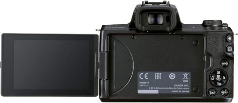 Canon EOS M50 Mark II + EF-M 15-45mm is STM Kit Black (Renewed) in Kuwait