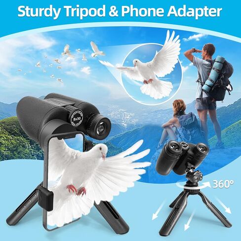 8x30 Binoculars for Adults, High Power Compact Binocular for Travel Hiking Concert Ship Cruise Hunting Bird Watching, Khaki Waterproof Binocular for Kid in Kuwait