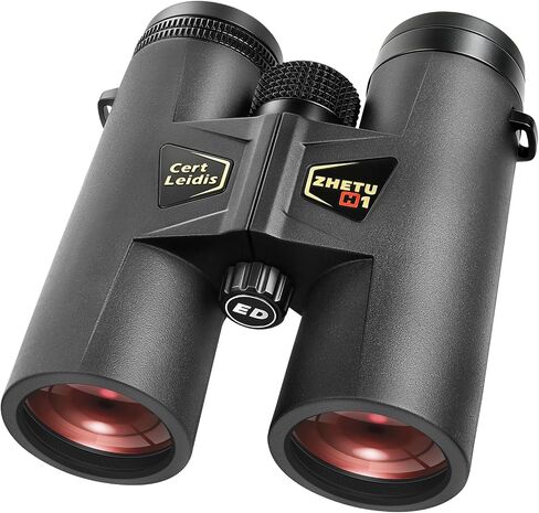 ED 10x42 Professional Binoculars for Adults High Powered, Fully Multi-Coated Lenses, Super Bright BAK4 Prism Waterproof Compact Binoculars for Bird Watching Hunting Stargazing Hiking Cruise Travel in Kuwait