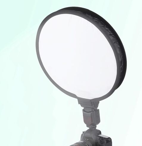 Round Softbox Portable Studio Flash Diffuser Light Softbox, Foldable Round Shape Softbox Diffuser Speedlight Umbrella Diffuser with Carrying Bag for Portrait and Product Photograph in Kuwait