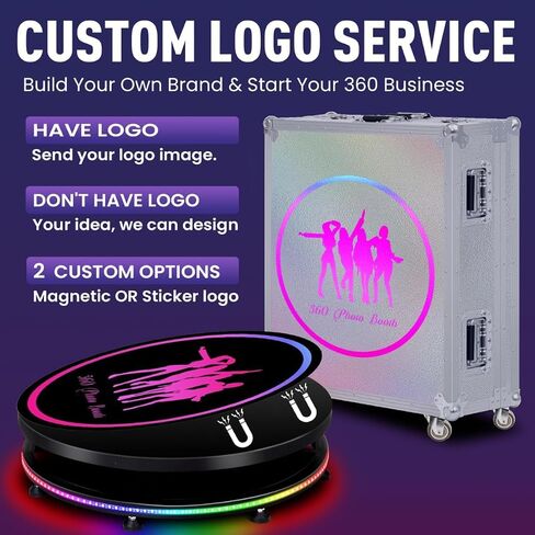 360 Photo Booth Machine with Flight Case & Red Carpet for Parties,360 Slow Motion Camera Booth with Custom Magnetic Logo & Deluxe Suit,Control by APP or Remote,Flight Case(39.6 in) in Kuwait