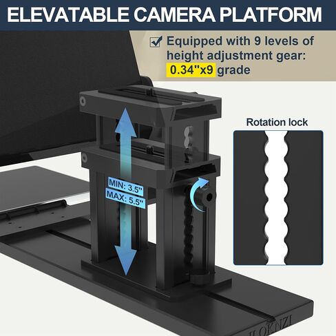 13" Teleprompter for DSLR Camera Tablet, with APP & Remote | HD Glass, Adjustable Height & Angle, Compatible with iOS & Android, Portable Aluminum Alloy, for Video Creation in Saudi Arabia