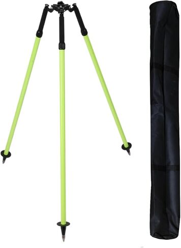 6FT/1.8M Aluminum Surveying Tripod for Prism Pole, GPS RTK, Total Station, Adjustable Lightweight Tripod with Carry Bag, Surveying Bipod/Tripod for Construction, Land Survey, Green in Kuwait