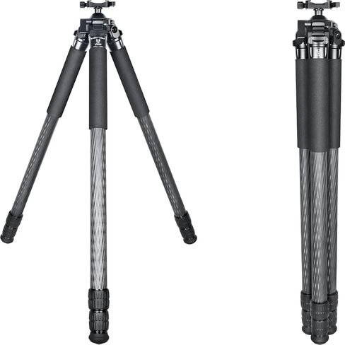 MK403 71.6'' Carbon Fiber Tripod for Hunting with Arca Swiss Quick-Release Mount, 360° Rotating 52mm Ball Head Adpter for Photography, Hunting and Outdoor, 40mm/1.57" Tube, Load 40kg/88lbs in Kuwait
