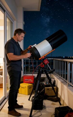Carbon Fiber Telescope Equatorial Base Mount Tripod 50KG/110Lb High Load Capacity in Kuwait