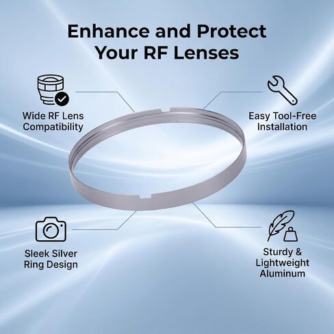 Fabater Lens, Compatible with RF 24-70mm 24-105mm 18-150mm Camera Lenses, Replacement Part with Aluminum Alloy Silver Design for Lens Protection and Longevity in Kuwait