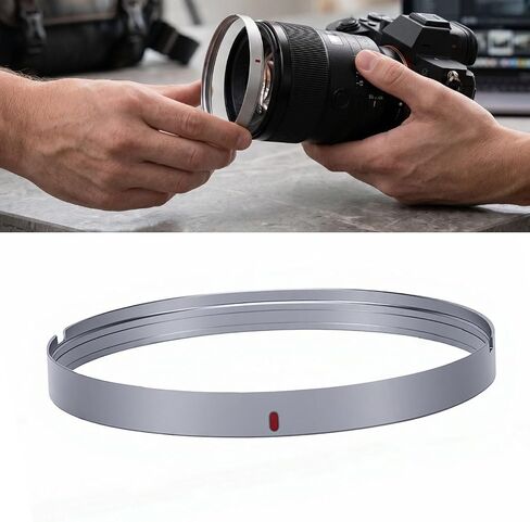 Pomya Lens for RF 24 to 70mm, 24 to 105mm, 18 150mm, Aluminum Alloy Replacement Part with Silver Design, for Camera Lens Protection in Kuwait