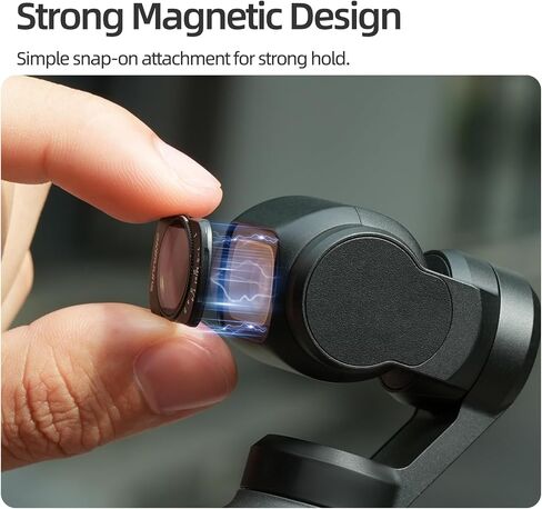 Wide Angle Lens for DJI Osmo Pocket 4 Handheld Camera 0.72 x 108° Magnetic Wide Lens Kit (1pcs Wide Angle Lens) in Kuwait