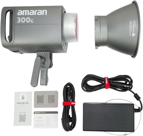 Aputure Amaran 300c RGB COB Video Light Bowen Mount,300w Photography Lighting Kit,App Control,2,500K to 7,500K Led Studio Light for Live Streaming,Video Recording,Content Creation,Tiktok | 300w ,App Control,2,500K to 7,500K Led Studio Light for Live Strea in Kuwait