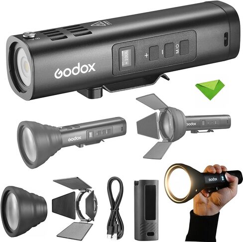 Godox FL15Bi Bi-Color LED Video Flash Light, Photography Flashlight | 11 FX Effects, IP54 Weather Resistant, 1/4" Threaded, Lightweight Handheld Fill Light Spotlight for Photo, Video w/Barndoor in Kuwait