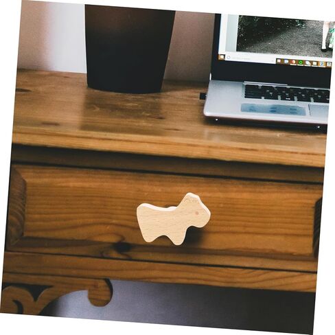 12pcs Cute Wooden Animal Drawer Knobs Natural Decorative Cabinet Pulls for Dresser Nursery and Furniture with Screws Easy to Install Versatile Animal Designs in Kuwait