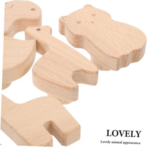 12pcs Cute Wooden Animal Drawer Knobs Natural Decorative Cabinet Pulls for Dresser Nursery and Furniture with Screws Easy to Install Versatile Animal Designs in Kuwait