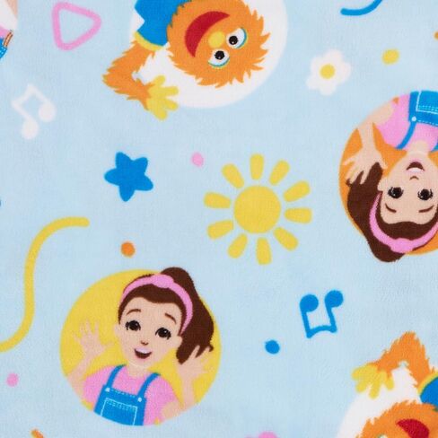 NoJo Ms. Rachel Happy Patchwork Toddler Blanket, Blue in Kuwait
