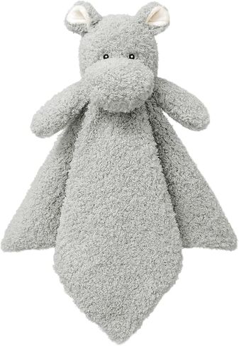 Baby Gray Hippo Soft Stuffed Animal Security Blanket, Plush Hippo Character Lovey Blanket, Baby Shower/Nursery Gift, Newborn Infant Toddler Snuggle Blankie for Boys Girls, 14 Inches in Kuwait