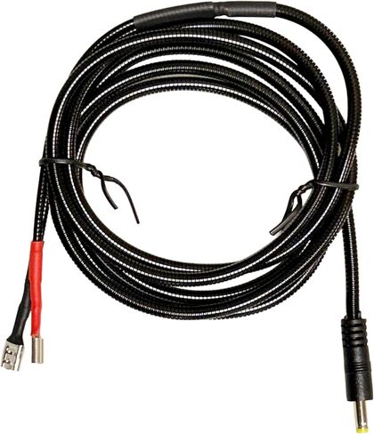 WiseEye Armored 12V Spade Connector Power Cord – 5FT Stainless Steel Protected Trail Camera Battery Cable for Hunting & Outdoor Camera Setups in Kuwait