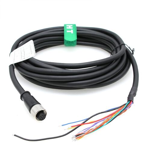 Cognex in-Sight 7000 24V Power IO Cable M12 A-Coded 12 Pin Female Right Angle to Flying Lead for Industrial Actuator Sensor Network Automation CCB-PWRIO 10m in Kuwait