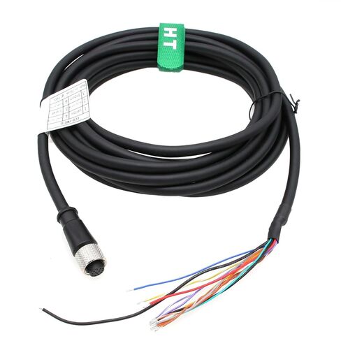 Cognex in-Sight 7000 24V Power IO Cable M12 A-Coded 12 Pin Female Right Angle to Flying Lead for Industrial Actuator Sensor Network Automation CCB-PWRIO 10m in Kuwait