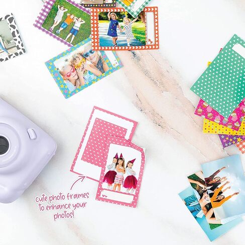 Fujifilm Instax Mini 12 Instant Camera Pastel Blue with Film Value Pack (40 Sheets) + Accessories Including Galaxy Carrying Case Strap, Photo Album, Stickers (Purple) in Kuwait