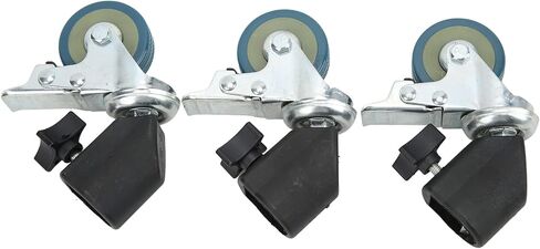 22mm Professional Swivel Caster Wheels Set, Universal Rotation with Brake Photography C Stand Rolling Wheels Kit for Studio Photo, 3 Packs in Kuwait