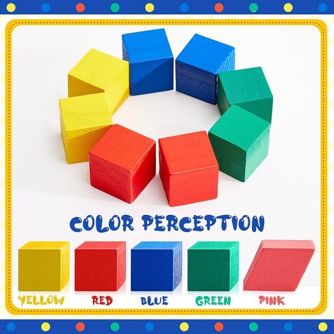 Deekin 70 Pcs Wood Geometric Solid Mini 3D Shape Wooden Building Block Bulk Montessori Stacking Toy Manipulatives Elementary Block for Preschool Learning Geometry Math Kindergarten Teaching Classroom in Kuwait