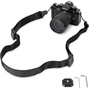 حزام رقبة كاميرا JJC DSLR مع أبازيم سريعة الفك حاصلة على براءة اختراع، حزام كتف للكاميرا قابل للتعديل عالمي لكاميرات Canon Nikon Sony Fujifilm Olympus Pentax DSLR SLR (أزرق) in Saudi Arabia