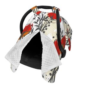 Red Poppies Baby Car Seat Cover & Breastfeeding Nursing Cover - Breathable Stretch Fabric Multi-Use Nursing Cover for Breastfeeding in Saudi Arabia
