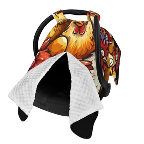 Love Chickens Heart Baby Car Seat Cover & Breastfeeding Nursing Cover - Breathable Stretch Fabric Multi-Use Nursing Cover for Breastfeeding in Saudi Arabia