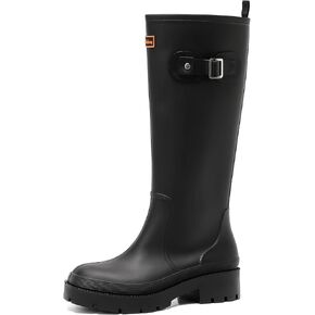 Women's Rain Boots Knee High Rubber Boots Waterproof Anti-Slip Tall wide calf Garden Boots Insulated Work Water Shoes Fishing Outdoor in Kuwait