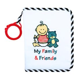Baby's First Photo Album Soft Fabric, Holds 17 Photos, Built-In Baby Safe Mirror & High Contrast Images, Wipe Clean, Keepsake Gift for Newborns, Infants & Toddlers in Saudi Arabia