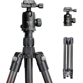 Carbon Fiber Tripod with Ball Head, 59.8" Travel Tripods with Metal Flip Buckle for Camera, Max Load 22lbs in Kuwait
