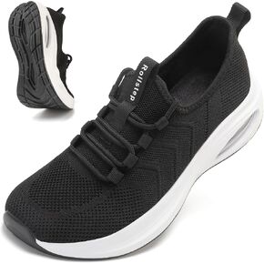 Wide Toe Box Shoes Women Extra Wide Width Sneakers Diabetic Air Cushion Road Running Shoes Ultra Light Wide Tennis Sneakers Gym Training Breathable Walking Shoes Black 37 in Kuwait