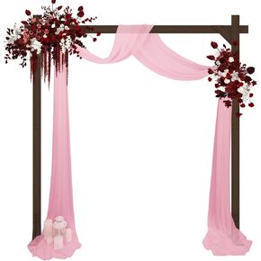 Babenest 7.38FT Square Wooden Wedding Arch Backdrop Stand for Party | Indoor Outdoor, Wedding Arbor for Rustic Ceremony Birthday Bridal Baby Shower Banquet Proposal Scene Garden Decoration in Saudi Arabia