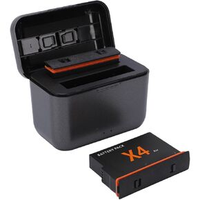 360 X4 Battery for X4 Air Camera, 2PCS Type C 2050mAh Action Camera Batteries with Dual Slot Fast Charging Case in Saudi Arabia