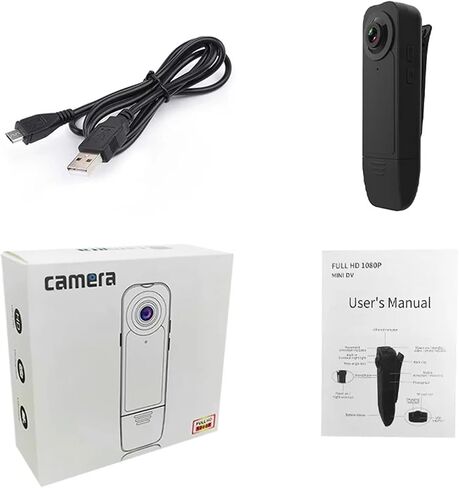 1080P Wearable Mini Body Camera with Audio Video Recording, Small POV Cam Recorder Built-in 64G TF Card for Personal Use in Kuwait
