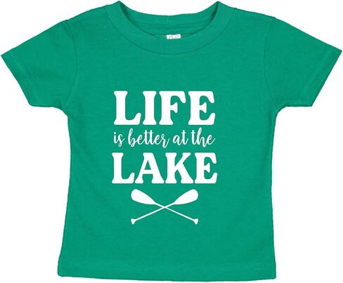 Tees & Tails Life is Better At the Lake Baby Infant Toddler Short Sleeve Tee Shirt (Assorted Colors) in Kuwait