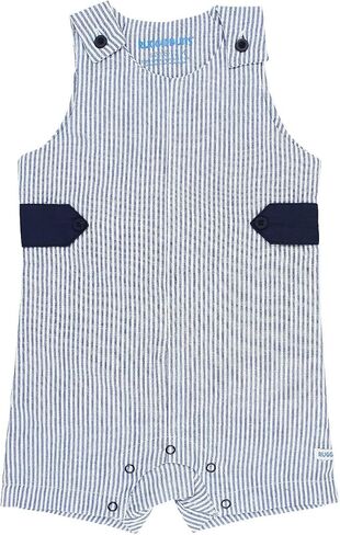 RUGGEDBUTTS Toddler Boys Classic Classic - Seersucker Jon Jon | 95% Cotton 5% Polyester, Lightweight Fabric, Striped Pattern, Floor Length, Round Collar, Machine Wash, Summer Wear in Kuwait