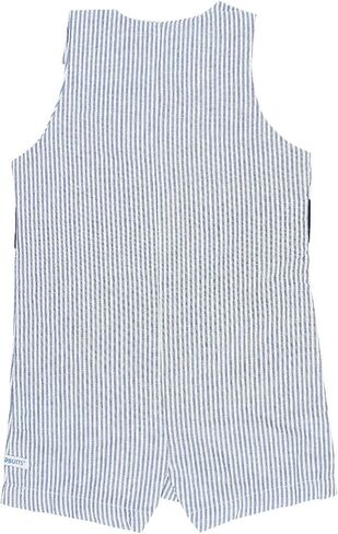 RUGGEDBUTTS Toddler Boys Classic Classic - Seersucker Jon Jon | 95% Cotton 5% Polyester, Lightweight Fabric, Striped Pattern, Floor Length, Round Collar, Machine Wash, Summer Wear in Kuwait