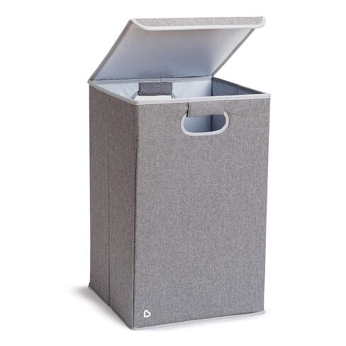 Munchkin Laundry Hamper for Baby and Kids, Collapsible Nursery Organizer with Lid, Grey in Kuwait