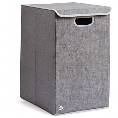 Munchkin Laundry Hamper for Baby and Kids, Collapsible Nursery Organizer with Lid, Grey in Kuwait
