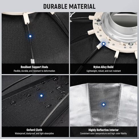 NEEWER 85 cm Bowens Mount Parabolic Softbox Dodecagon, Quick Release Soft Box with Diffusers/Grid/Bag for Video Light Strobe CB60 CB200B MS60C MS150B S101 Vision 4 Q4 Compatible with Godox, NS7P in Saudi Arabia
